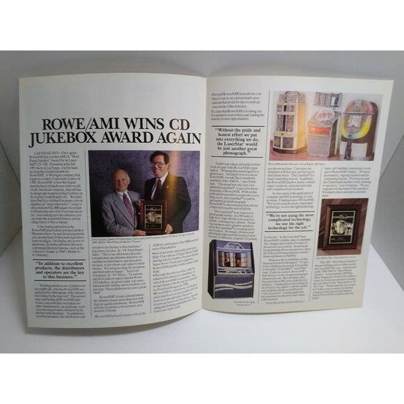 Rowe AMI Jukebox FLYER LaserStar America + 16 Models CD-100B Original 1991 Art - Picture 6 of 6